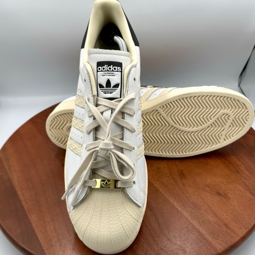 Adidas Superstar Trainer Sneakers White Black Mens Size 13 ID4675 Retro Sporty
